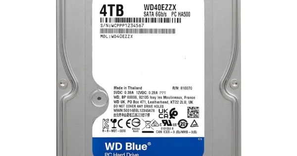 WD 4TB Blue SATA 3.5 Inch Desktop Internal Hard Disk